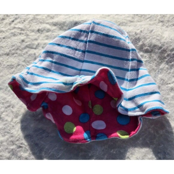 Lot Of 7 Baby Girl Hats Sizes Newborn- 6 Months Summer Sunhat Winter Beanie Cute - Picture 7 of 11